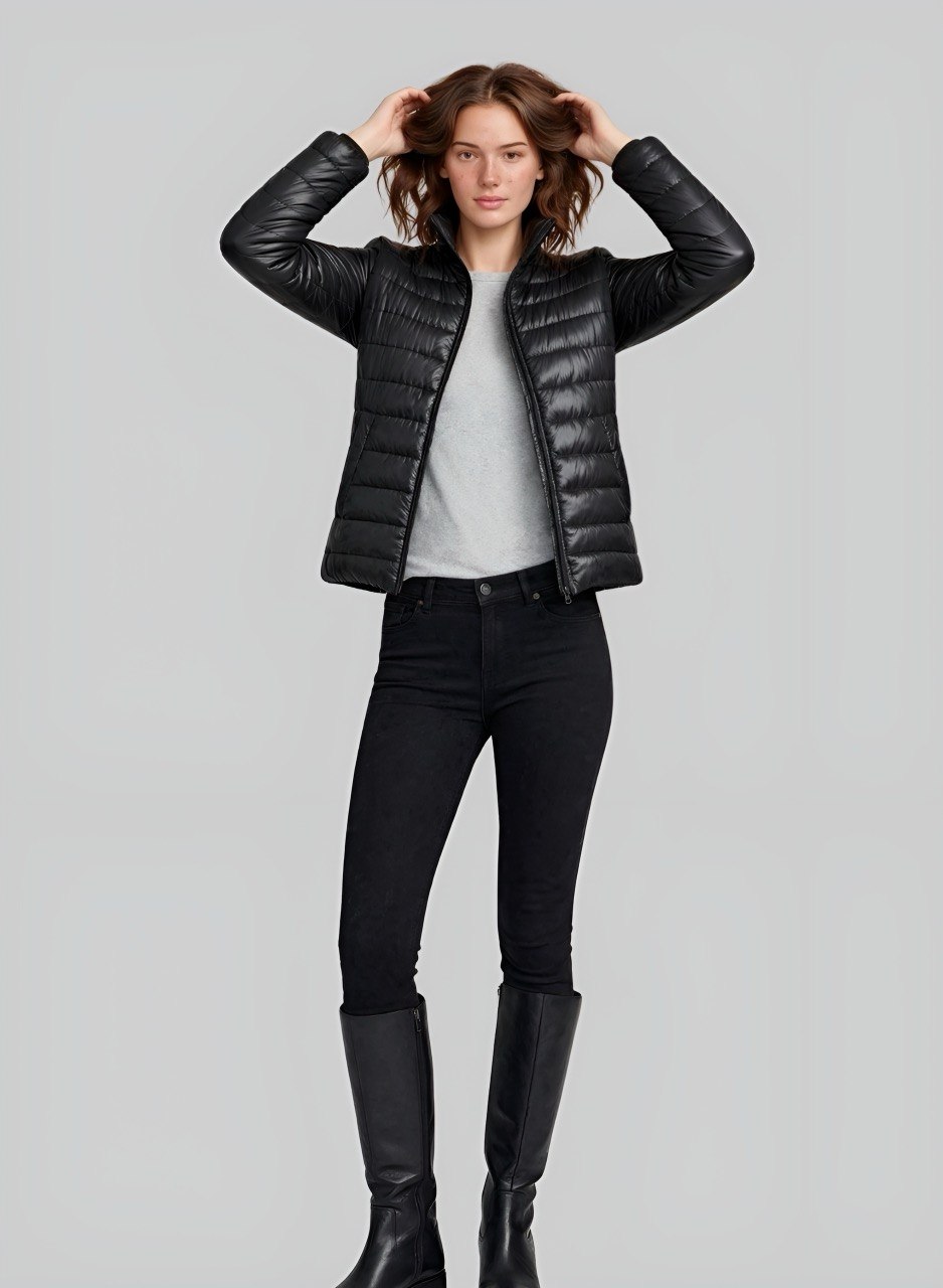 Chaqueta acolchada semibrillante para mujer INOLVIDABLE