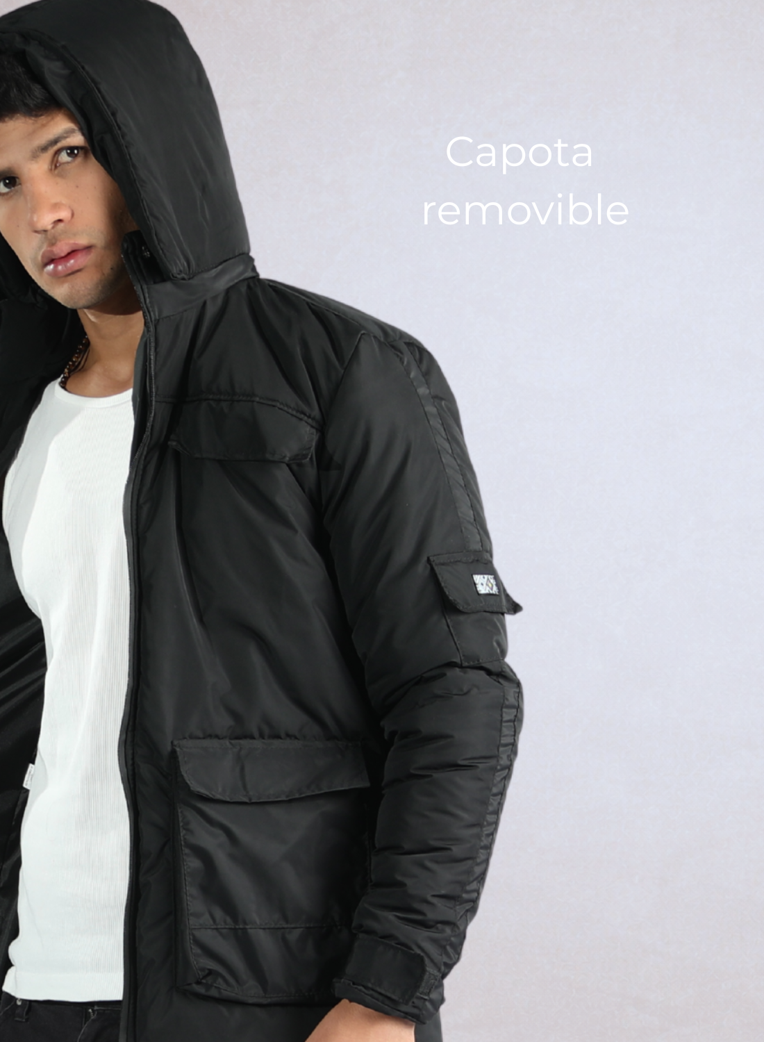 Gaban parka acolchado bicolor para hombre INOLVIDABLE