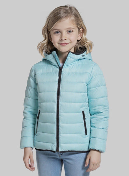 Chaqueta acolchada semibrillanete para niña INOLVIDABLE
