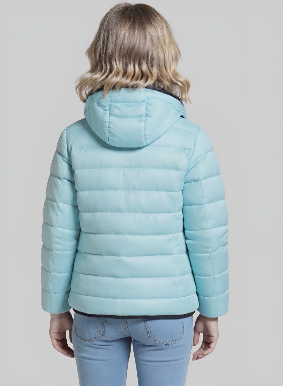 Chaqueta acolchada semibrillanete para niña INOLVIDABLE