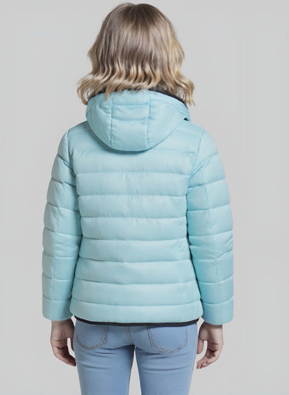 Chaqueta acolchada semibrillanete para niña INOLVIDABLE