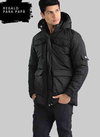 Gaban parka acolchado bicolor para hombre INOLVIDABLE