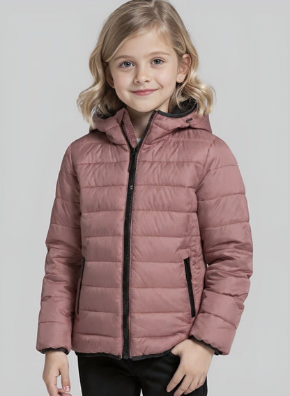 Chaqueta acolchada semibrillanete para niña INOLVIDABLE