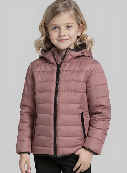 Chaqueta acolchada semibrillanete para niña INOLVIDABLE