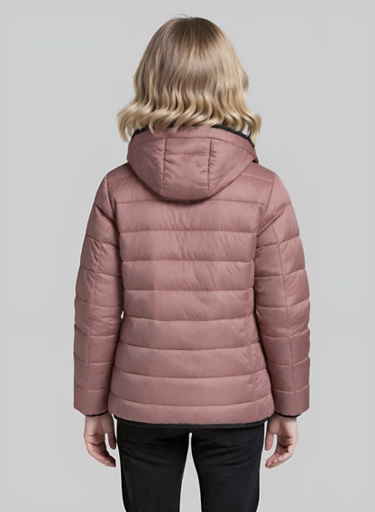 Chaqueta acolchada semibrillanete para niña INOLVIDABLE