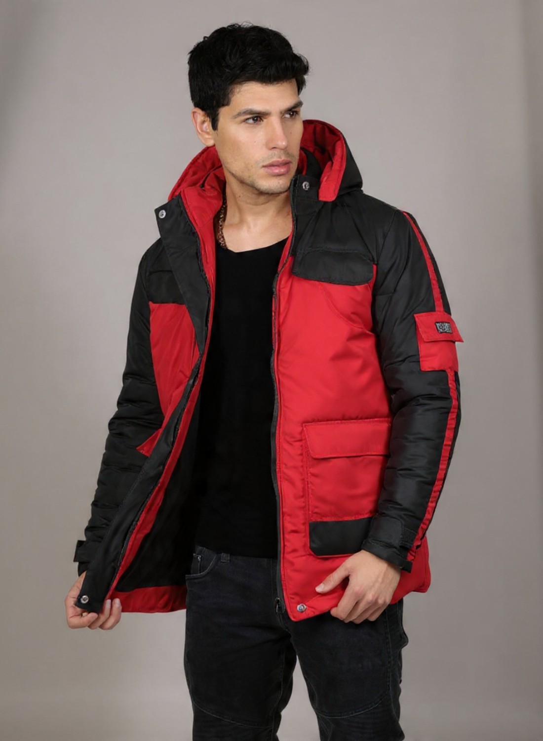 Gaban parka acolchado bicolor para hombre INOLVIDABLE