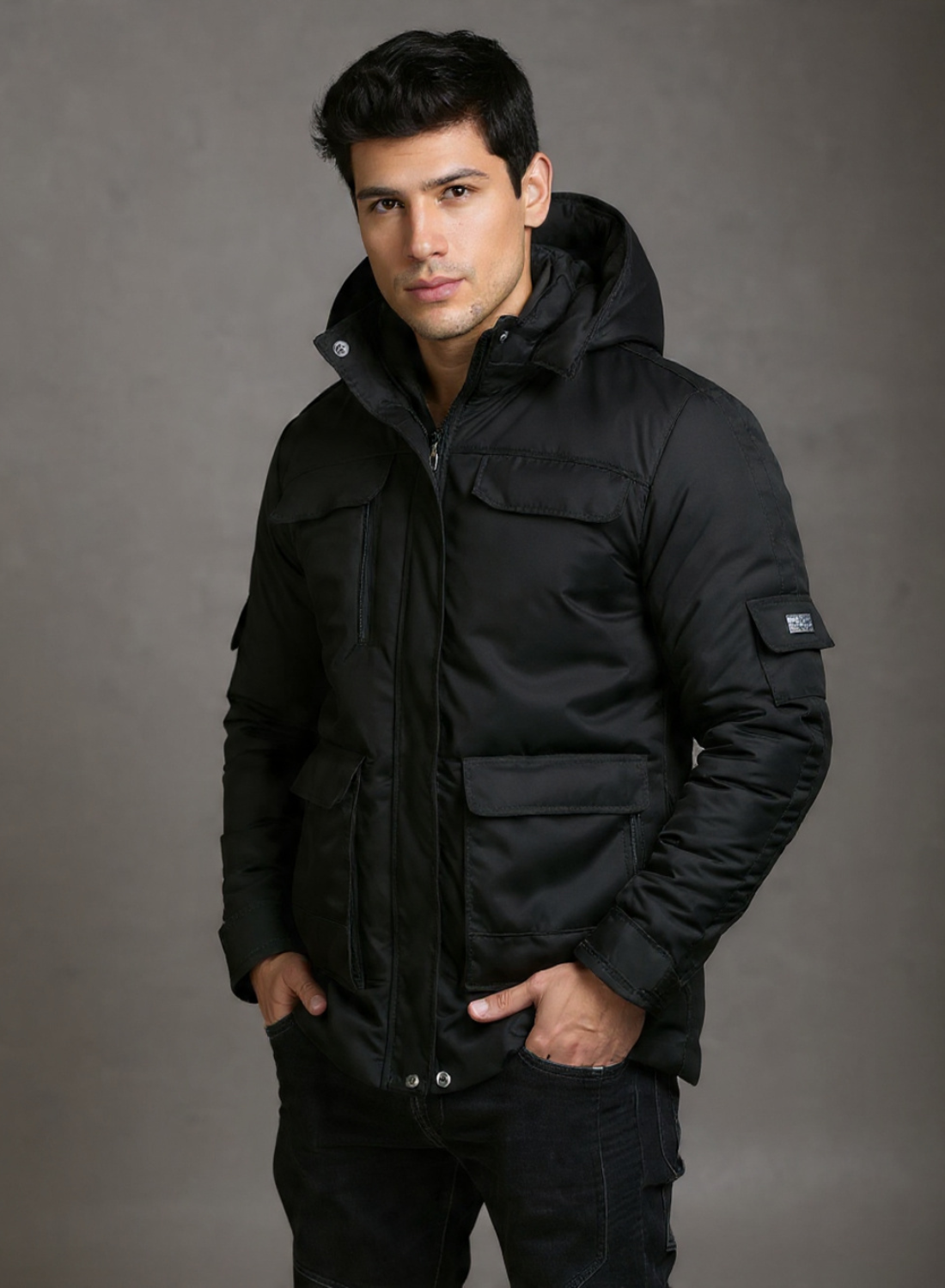 Gaban parka acolchado bicolor para hombre INOLVIDABLE