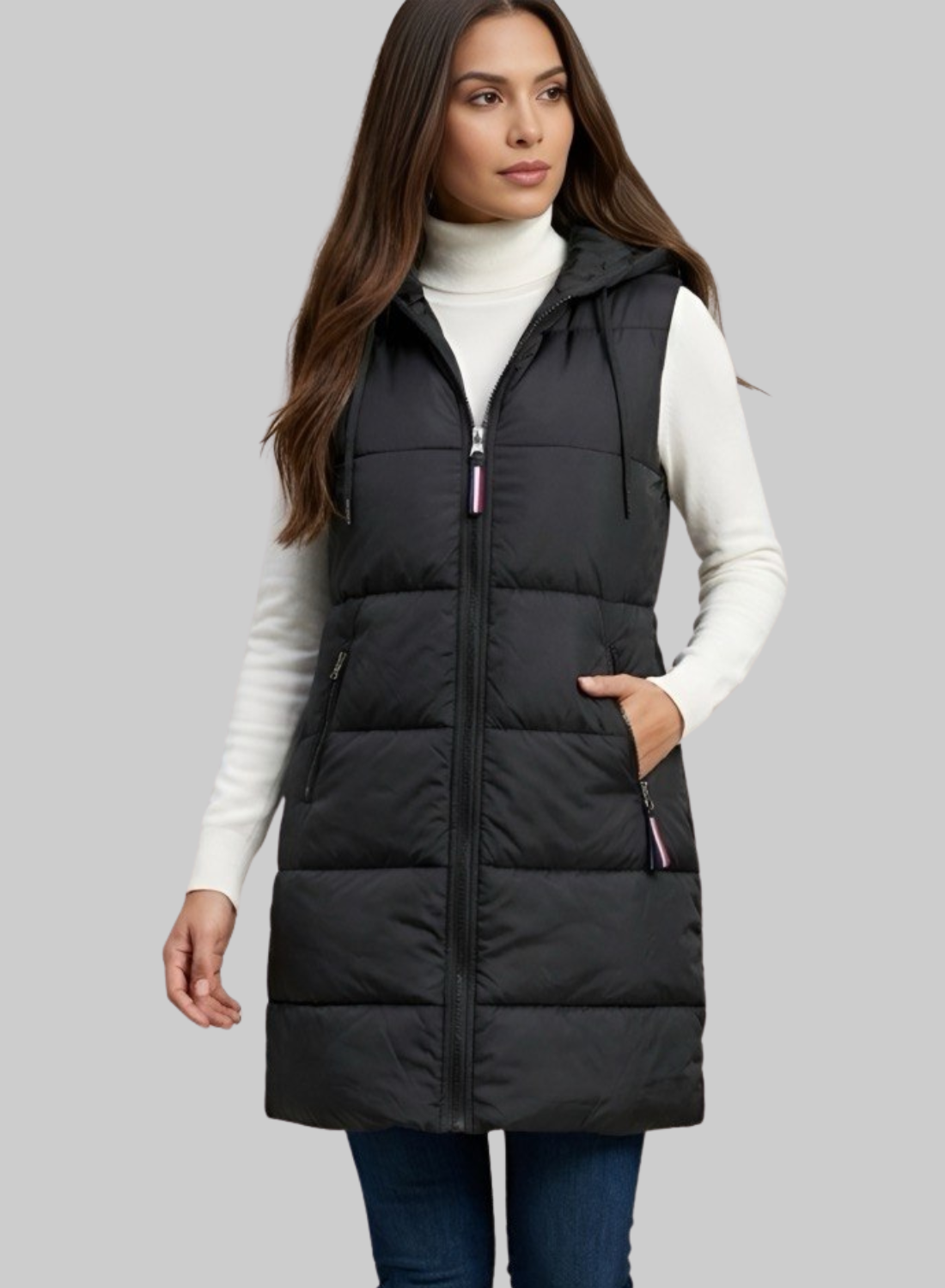 Chaleco largo acolchado para mujer INOLVIDABLE