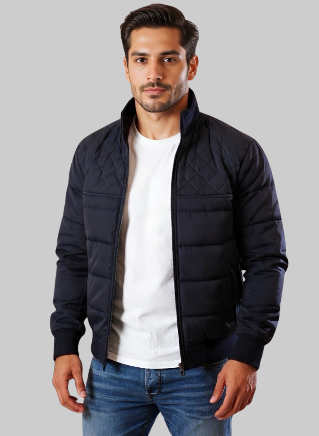 Chaqueta acolchada azul clasic para hombre INOLVIDABLE