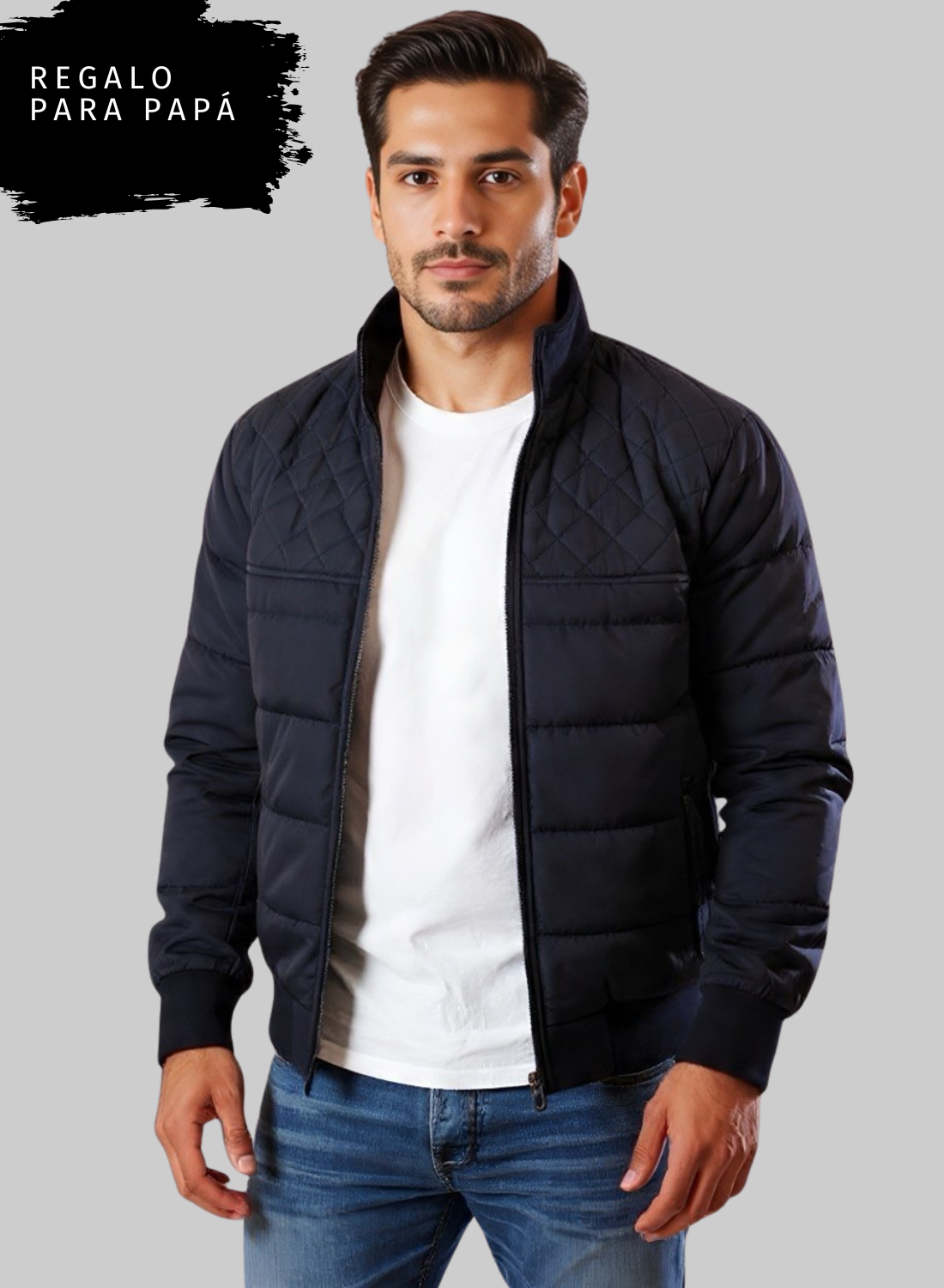 Chaqueta acolchada azul clasic para hombre INOLVIDABLE