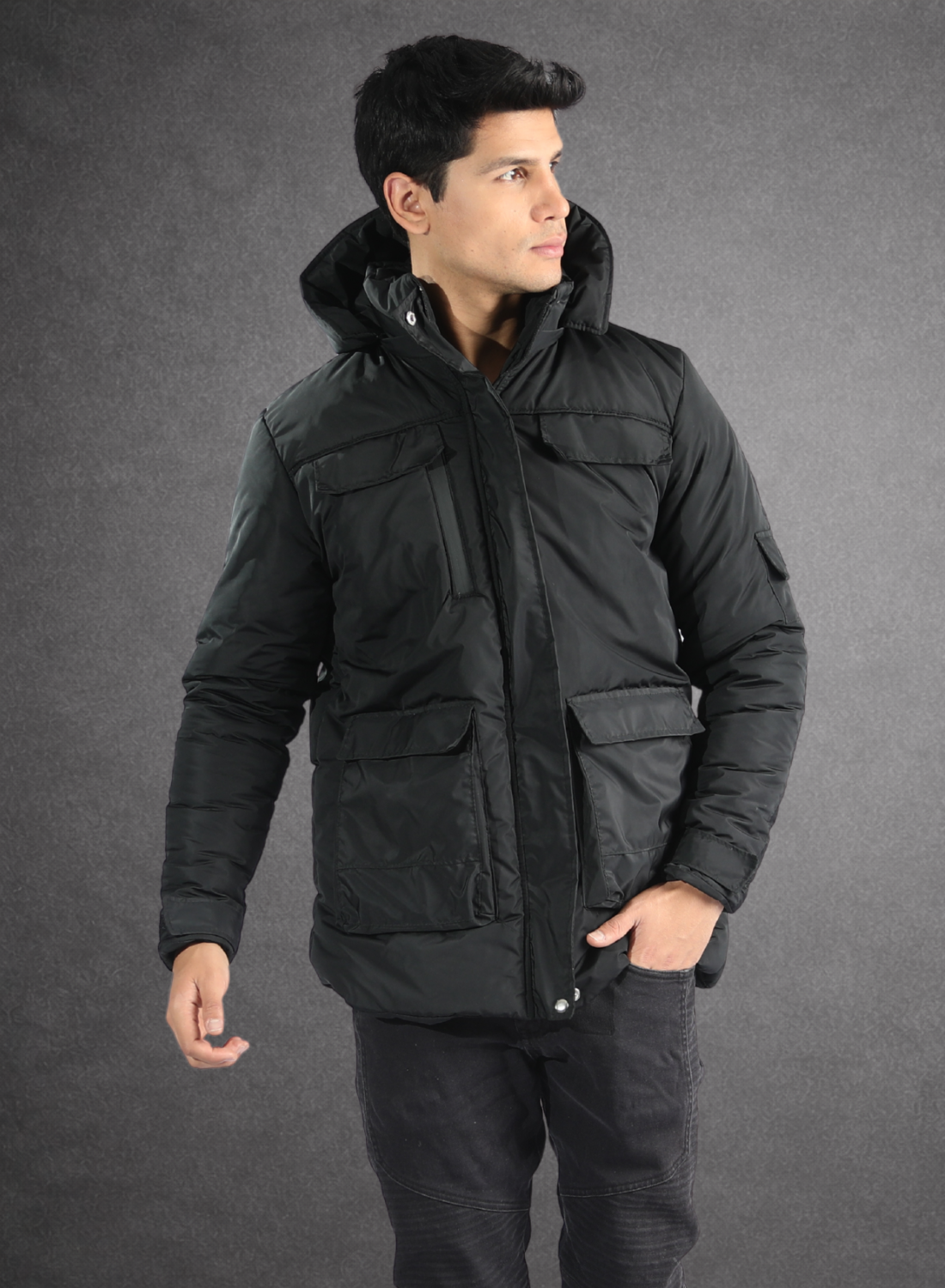 Gaban parka acolchado bicolor para hombre INOLVIDABLE