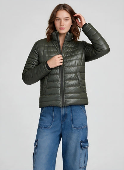 Chaqueta acolchada semibrillante para mujer INOLVIDABLE