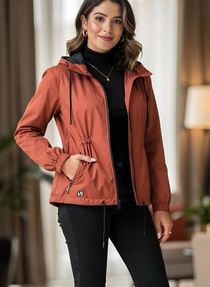 Chaqueta ligera terracota aurora para mujer INOLVIDABLE