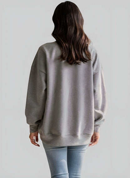 Buzo en algodon cuello redondo gris para mujer INOLVIDABLE