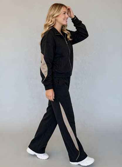 Set deportivo Negro de chaqueta