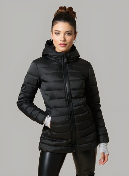 Gaban largo acolchado con guantes ajustables para mujer INOLVIDABLE