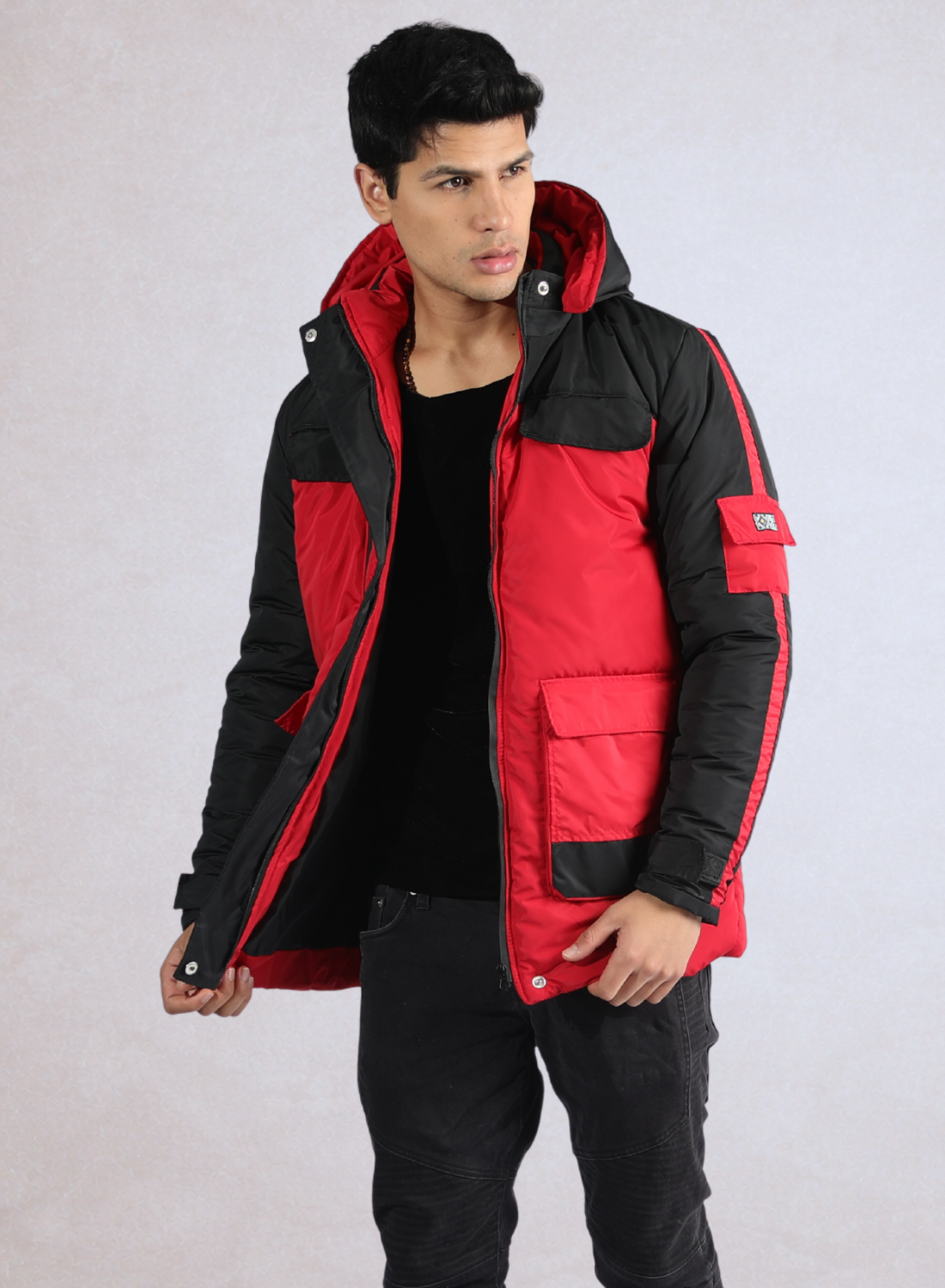 Gaban parka acolchado bicolor para hombre INOLVIDABLE