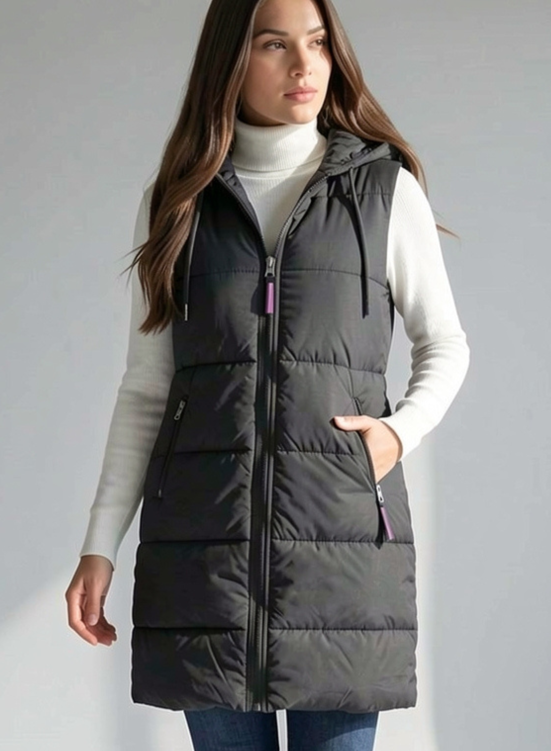 Chaleco largo acolchado para mujer INOLVIDABLE