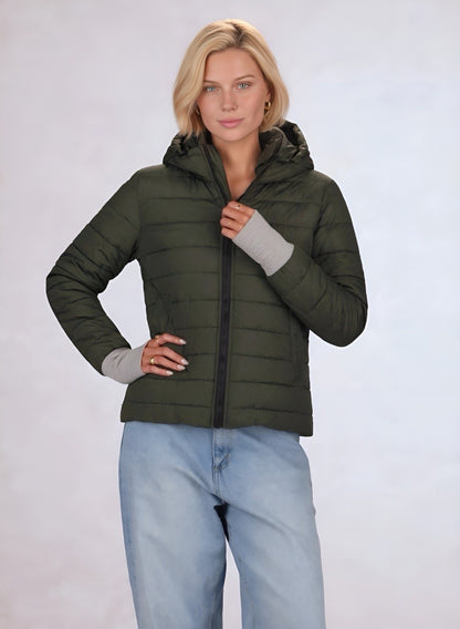 chaqueta acolchada con guantes ajustables para mujer INOLVIDABLE