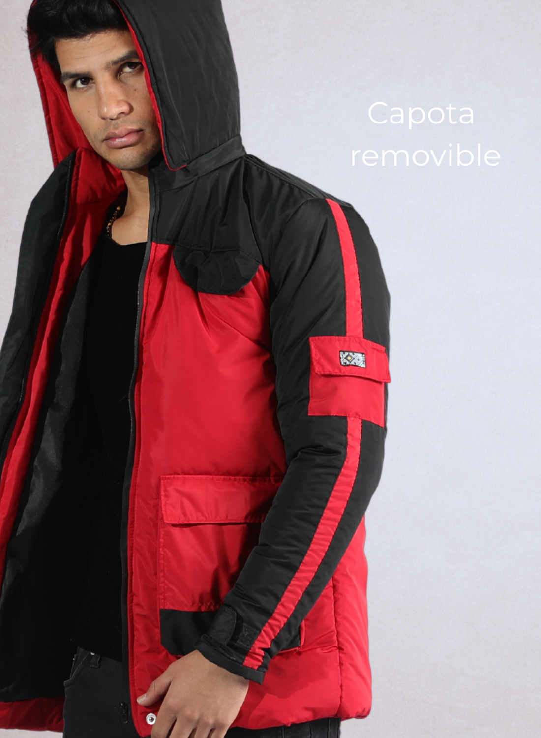 Gaban parka acolchado bicolor para hombre INOLVIDABLE