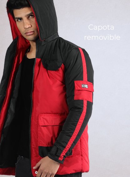 Gaban parka acolchado bicolor para hombre INOLVIDABLE
