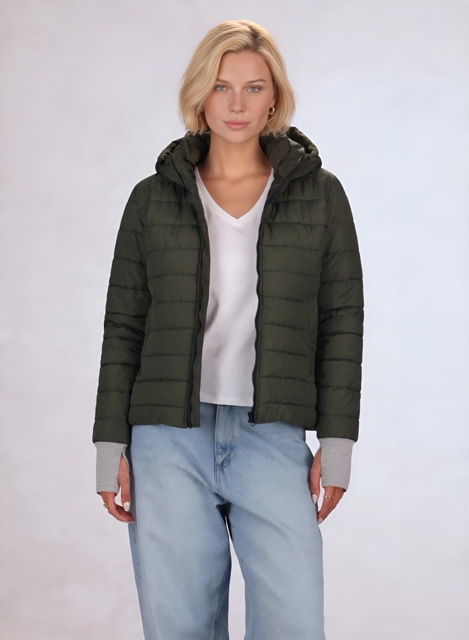 chaqueta acolchada con guantes ajustables para mujer INOLVIDABLE