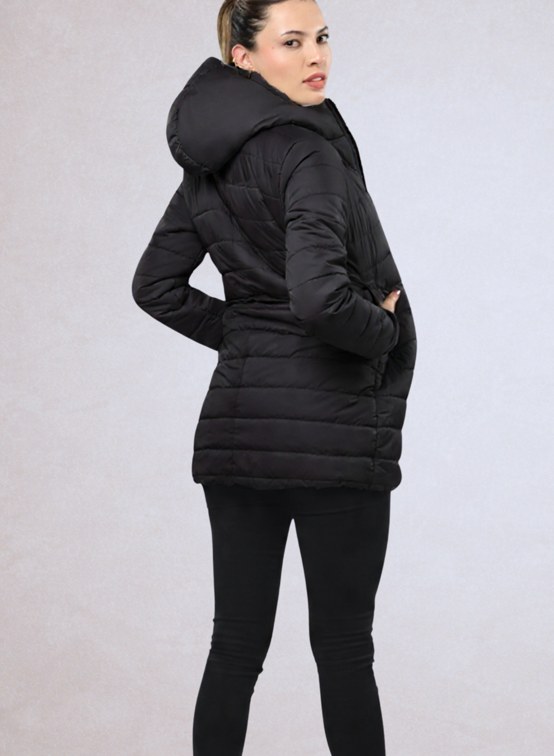 Gaban largo acolchado con guantes ajustables para mujer INOLVIDABLE