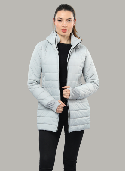 Gaban largo acolchado con guantes ajustables para mujer INOLVIDABLE