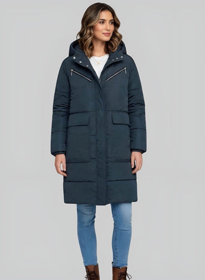 Gabán largo acolchado para mujer semi oversize Titán INOLVIDABLE