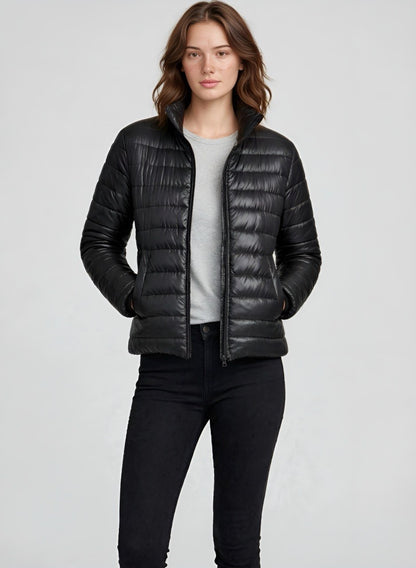 Chaqueta acolchada semibrillante para mujer INOLVIDABLE