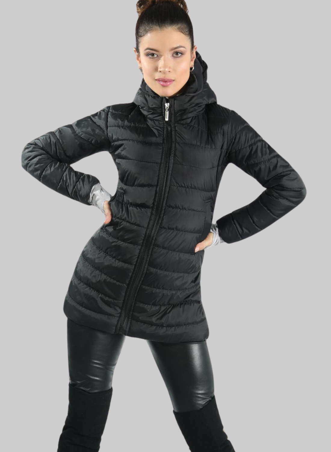 Gaban largo acolchado con guantes ajustables para mujer INOLVIDABLE