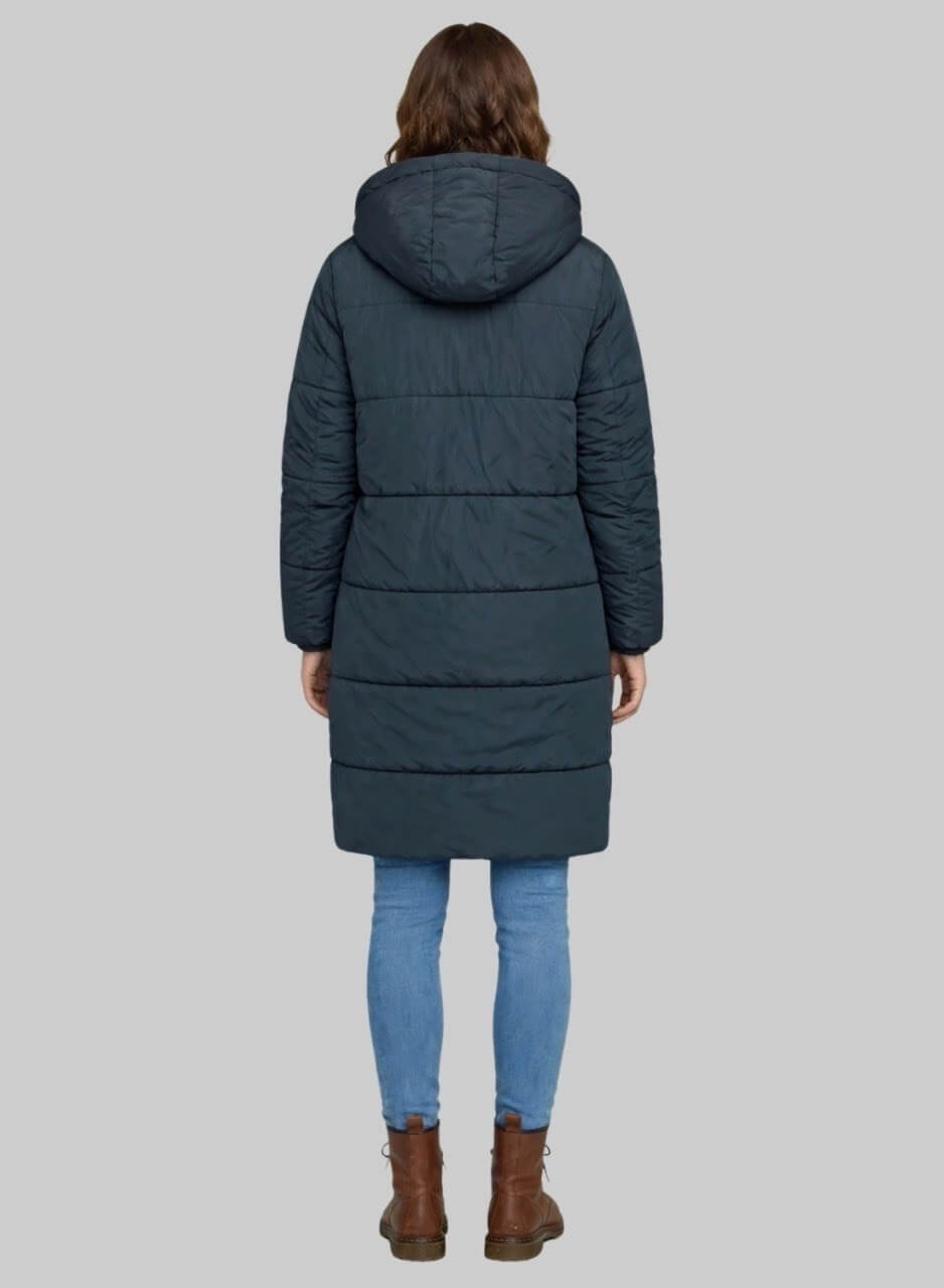 Gabán largo acolchado para mujer semi oversize Titán INOLVIDABLE