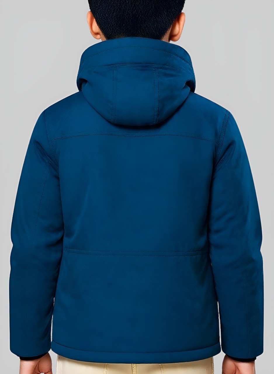 Abrigo acolchado parka azul para niño INOLVIDABLE