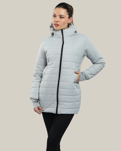 Gaban largo acolchado con guantes ajustables para mujer INOLVIDABLE
