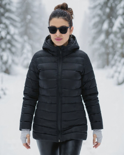 Gaban largo acolchado con guantes ajustables para mujer INOLVIDABLE