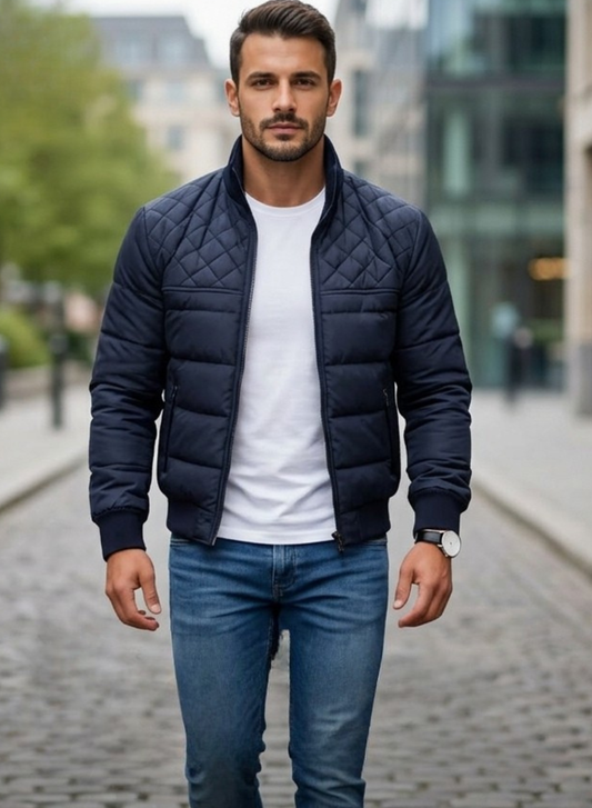 Chaqueta acolchada azul clasic para hombre INOLVIDABLE