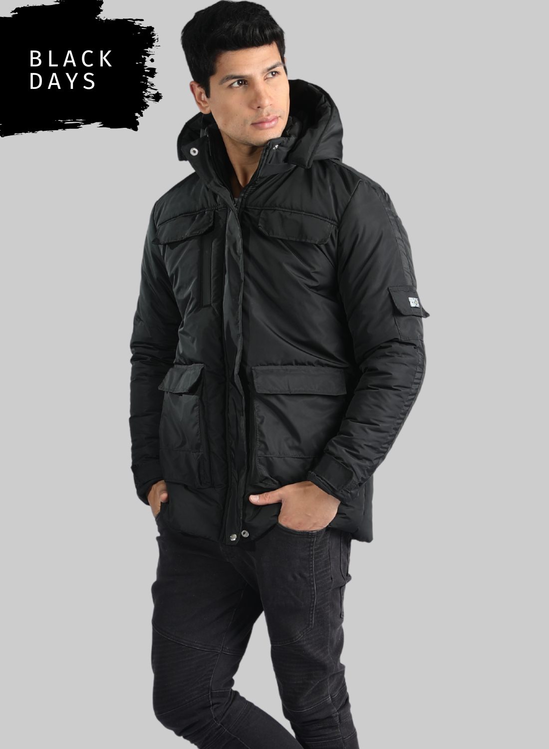 Gaban parka acolchado bicolor para hombre INOLVIDABLE
