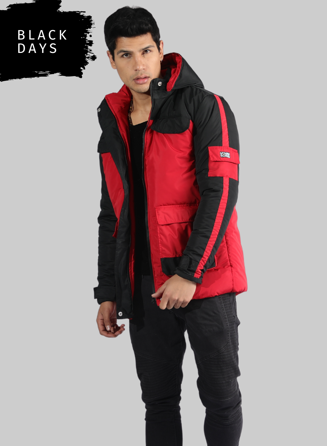 Gaban parka acolchado bicolor para hombre INOLVIDABLE