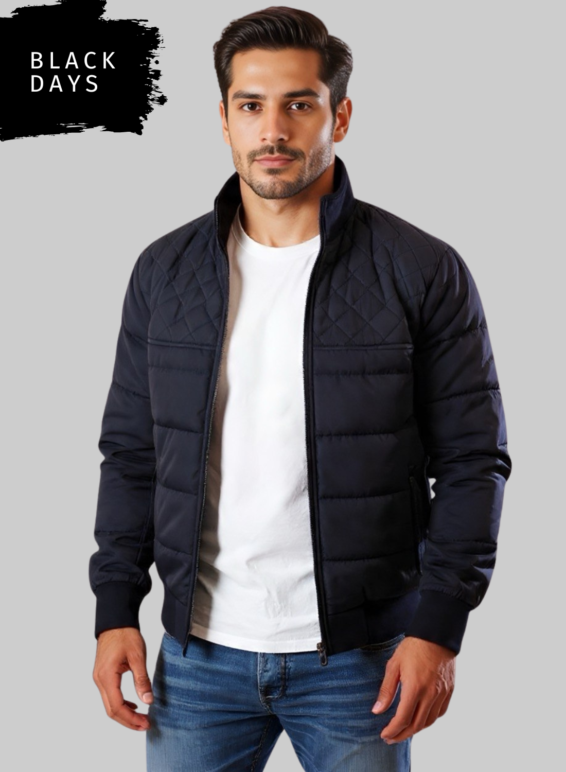 Chaqueta acolchada azul clasic para hombre INOLVIDABLE
