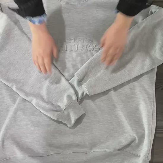 Buzo en algodon cuello redondo gris para mujer INOLVIDABLE
