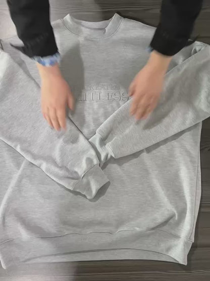 Buzo en algodon cuello redondo gris para mujer INOLVIDABLE