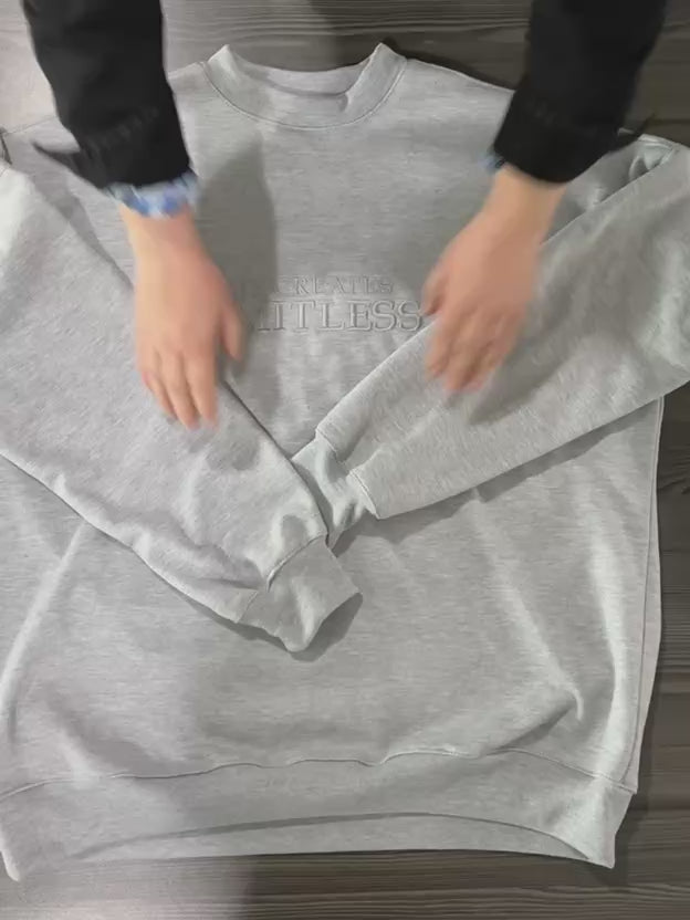 Buzo en algodon cuello redondo gris para mujer INOLVIDABLE